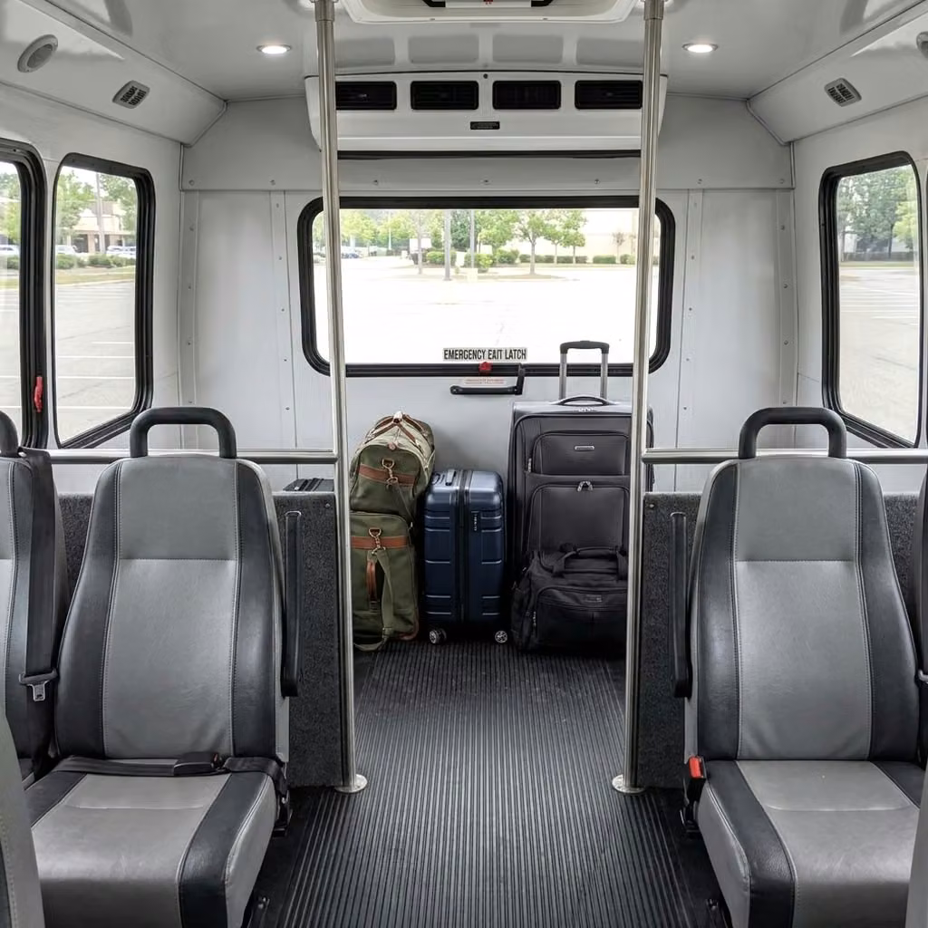 san pablo 28 passenger minibus luggage area