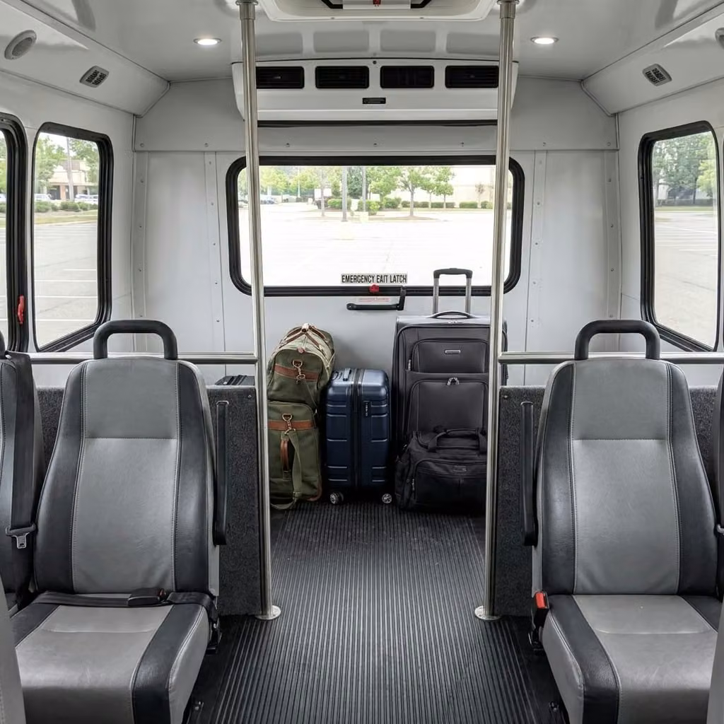 san pablo 35 passenger minibus luggage area
