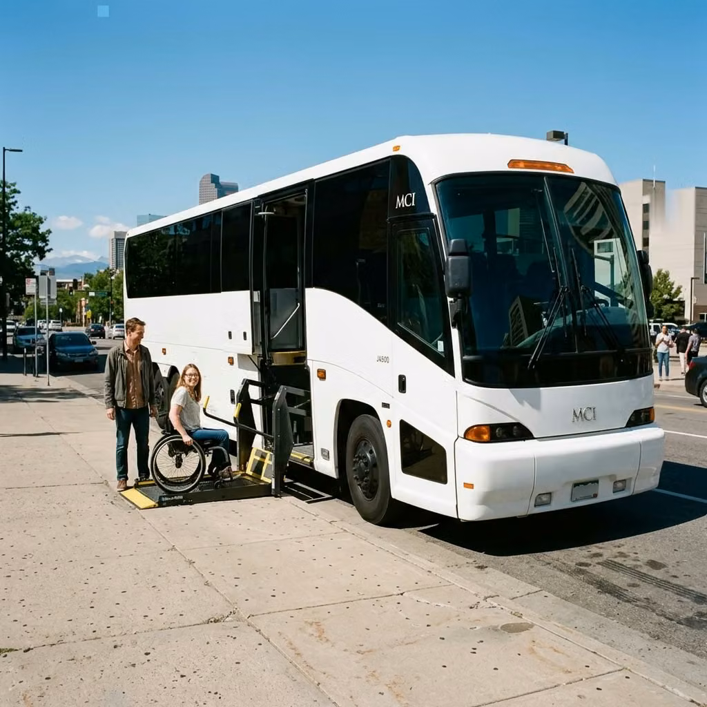san pablo 56 passenger charter bus wheelchair lift