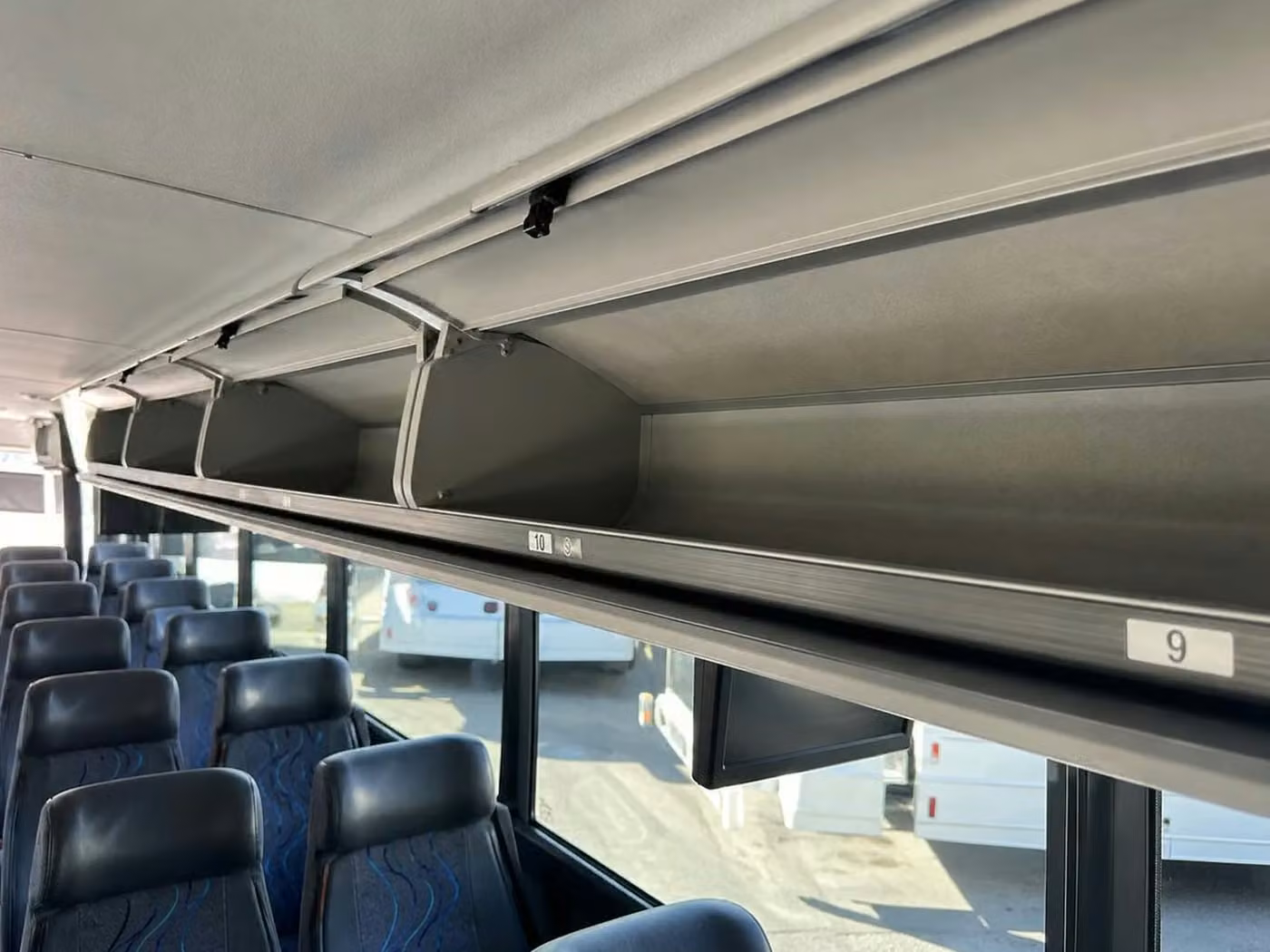 san pablo charter bus overhead storage