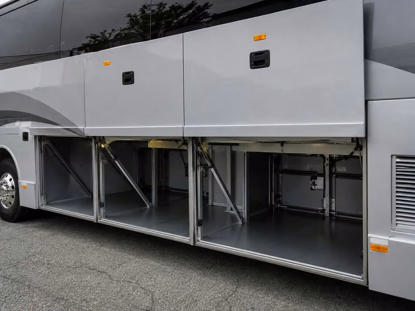san pablo charter bus under bus storage