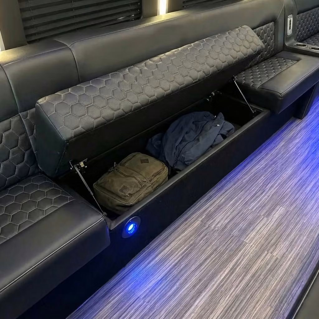 san pablo party bus under seat storage
