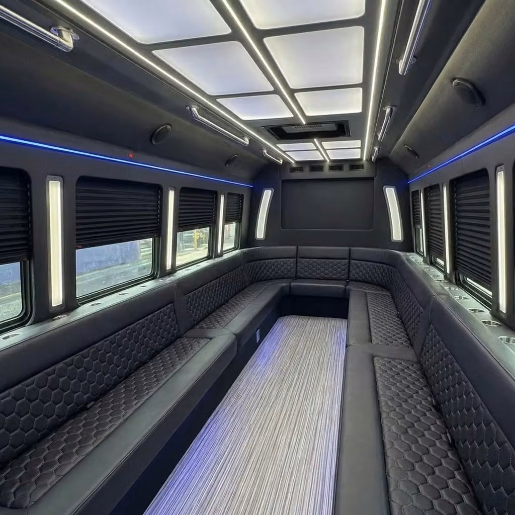 san pablo party bus wraparound seating